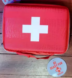 Bolsa roja de curitas - Construye tu propio kit de primeros auxilios de viaje personalizable (VACÍO) NUEVO - Imagen 1 de 3
