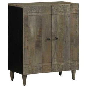 Sideboard Hellgrau 60x33,5x75 cm Massivholz Mango - Bild 1 von 11