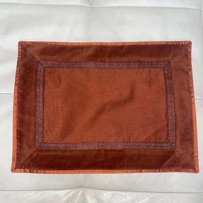 Crate &Barrel Adagio Placemat Copper 14"X19" - Image 1 of 4