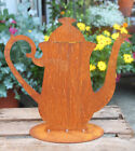 Gartendekoration Kaffeekanne Tee Teekanne Edelrost Rost Metall Gartendeko
