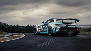 Póster fotográfico impreso decoración de pared Mercedes AMG GT4 alta resolución - Imagen 1 de 1