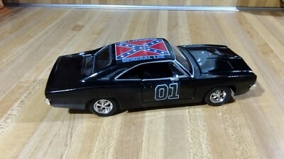 Dukes Of Hazzard Custom '69 Dodge Charger Black General Lee DiecastCar,1:24,new! - Image 1 of 4