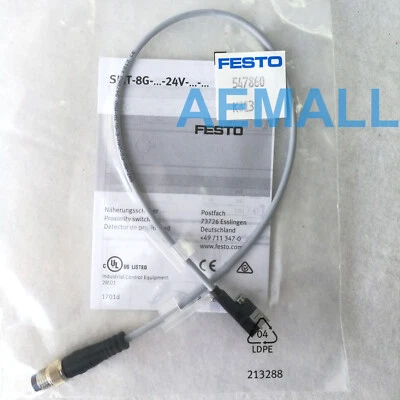 1pc New Festo Proximity Sensor SMT-8G-PS-24V-E-0,3Q-M8D 547860 Proximity Sensor - Image 1 of 3