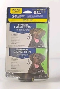 Petarmor Capaction Oral Flea for Dogs Over 25 lbs 6x2= 12  tablets New Exp 2026 - Picture 1 of 1