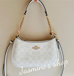 Neu mit Etikett Coach Teri Schultertasche aus charakteristischem Canvas CA548 (100 % authentisch) - Bild 1 von 13