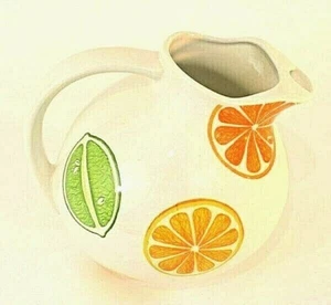 Starbucks Pitcher Citrus Jug 2004 Keramik Kugel Lemon Lime Fruit RAR Rarität - Bild 1 von 12