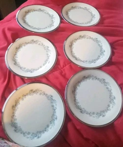 "JUEGO DE 6 PLATOS DE PAN Y MANTEQUILLA LENOX "Repertorio" vintage, 6 3/8""" - Imagen 1 de 6