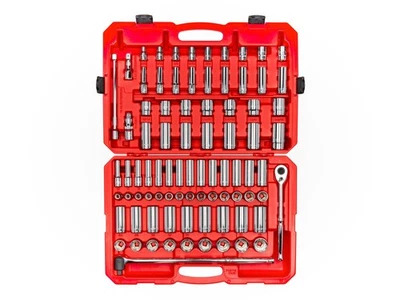 TEKTON 1/2 Inch Drive 6-Point Socket and Ratchet Set with Case, 83-Piece (3/8... - Image 1 of 4