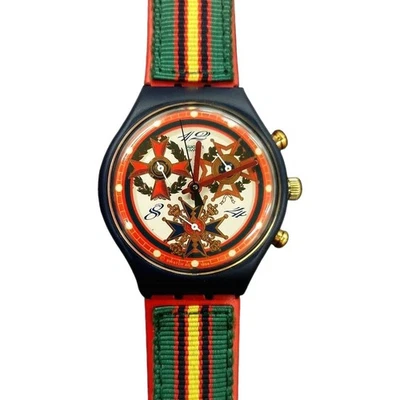 Vintage Swatch Watch THE TOP BRASS SCN116 1995 Chrono Rare Swiss Made Quartz  - Image 1 of 4