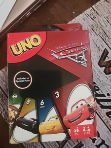 CARS 3, Disney Pixar Uno Card Game Confezione Nuova E Sigillata, Istruzioni Giapponesi - Foto 1 di 2