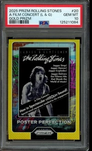 2025 Prizm The Rolling Stones Poster Perfection Gold A Film Concert #20 PSA 10 - Picture 1 of 2