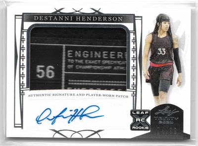 2023 Leaf Trinity Patch Autographs #PA-DH2 Destanni Henderson RC #74/99 Indiana - Image 1 of 2