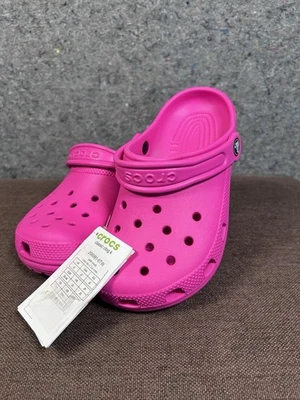 Crocs Classic Kids Juniors Size 2 Clogs Pink Crush Barbie Sandal BRAND NEW TAGS - Image 1 of 4