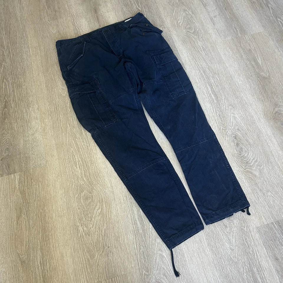 RARE Heavy Duty Navy Polo Ralph Lauren Utility Double Knee Cargo Pants Men’s 34 - Image 1 of 4