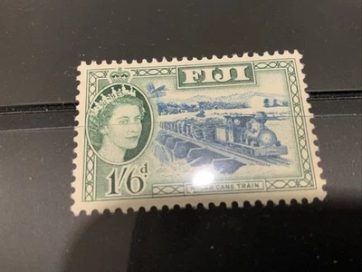 FIJI 157 SG290 MH 1956 1sh6p QEII Definitive Sugar Cane Train CV$17 - Image 1 of 4
