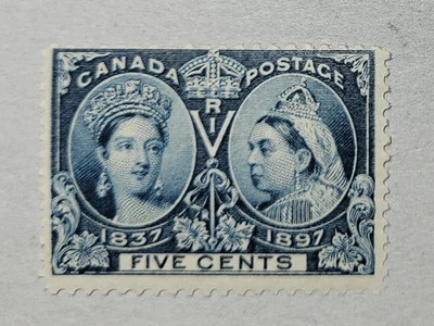 canada stamp #54 - Queen Victoria Diamond Jubilee (1897) 5¢ MLH OG - Image 1 of 2