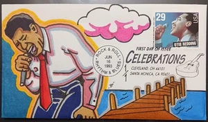 1993 Otis Redding FIRST DAY COVER~ Hand Drawn Colored 1/1~ Celebrations R&B - Picture 1 of 2
