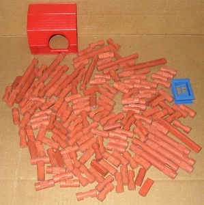 Lincoln Logs Replacement Extra Spare Wood Pieces Lot  Barn Roof Door ≈ 2 pounds - Picture 1 of 4