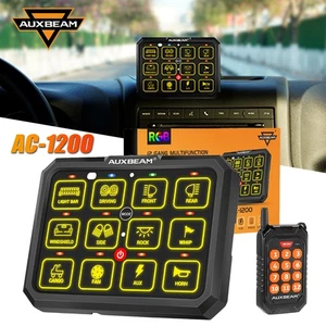 AUXBEAM AC-1200 12 Gang RGB Switch Panel bluetooth Remote Control For Honda Jeep - Picture 1 of 12