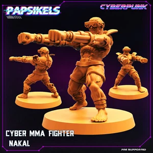 Nakal MMA Fighter | Papsikels | | RPG D&D Wargaming 3D Printed Mini - Picture 1 of 1