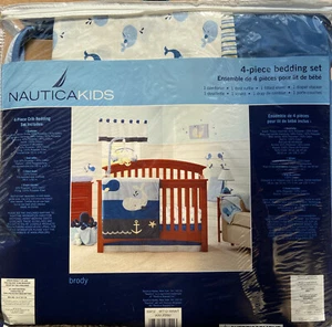 NauticaKids Brody Kinderbett Bettwäsche Steppdecke Maritim Wal Blau Ozean Kinderzimmer - Bild 1 von 3