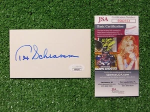 TEX SCHRAMM DALLAS COWBOYS 3x5 INDEX CARD JSA COA - Picture 1 of 4