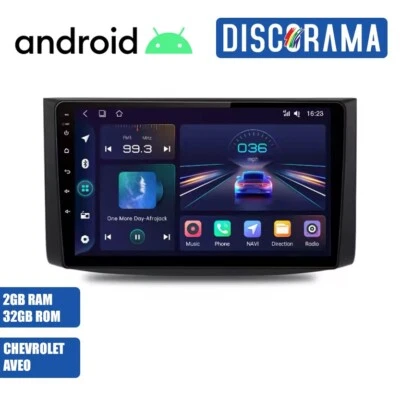 AUTORADIO ANDROID CHEVROLET AVEO 2006-2012 STEREO AUTO TOUCH 9" WIFI NAVI - Immagine 1 di 4