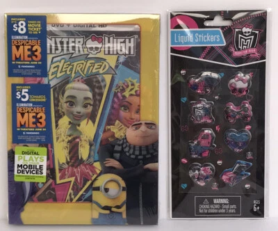 New Sealed! Monster High: Electrified DVD + Digital Copy and Liquid Stickers - Image 1 of 4
