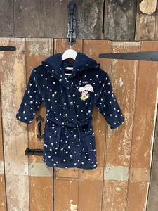 M&S Peppa Pig Fleece Dressing Gown Blue Belted Nightwear Loungewear 3-4 Years - Picture 1 of 18