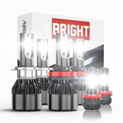 Combo de bombillas LED de niebla alta/baja para Lincoln MKZ 2007-2012 6X H7+H11+H11 Foto 1 de 4