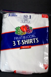 3 Pack of Fruit of the Loom Boys' Cotton T-Shirt -Medium 6-8 T White H-41-50" - Picture 1 of 12