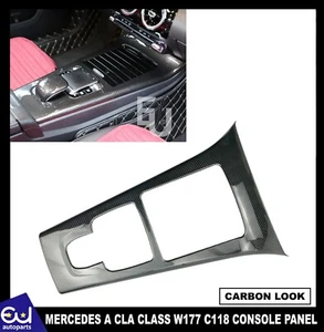 ABS CARBON CONSOLE GEAR BOX COVER PANEL FOR MERCEDES A CLA CLASS W177 C118 19-24 - Picture 1 of 12