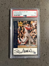 STAN MUSIAL 1999 Fleer Sports Illustrated Greats of the Game Auto'd  Card PSA 7