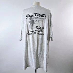 Vintage 90s Shorty Forty .40 Smith & Wesson T-shirt XXL Licensed NOT A REPRINT - Picture 1 of 9