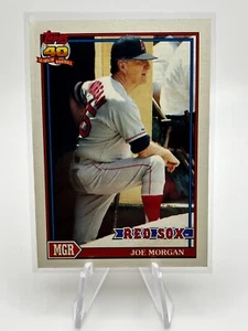 Tarjeta de béisbol 1991 Topps #21 Joe Morgan Manager Boston Red Sox MLB 40 años - Imagen 1 de 2