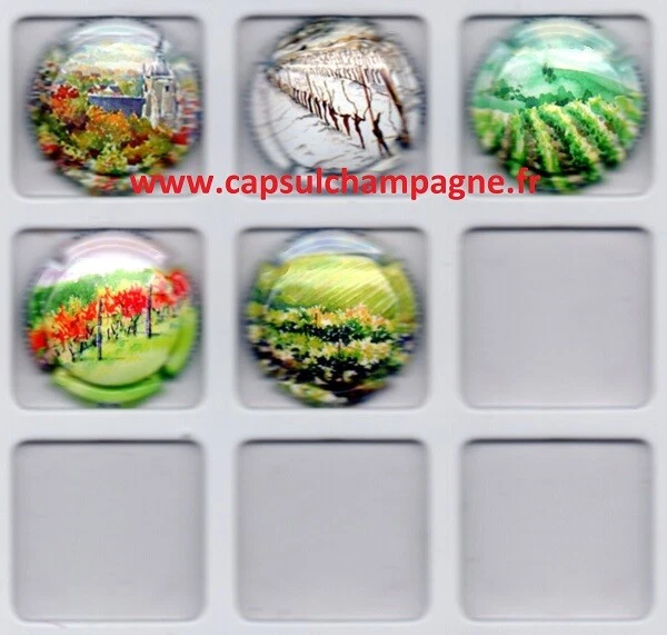 Capsules de champagne série Générique Aquarelle nouveauté Avril 2021