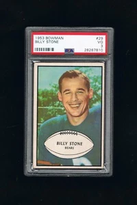 1953 Bowman BILLY STONE PSA graded football card CHICAGO BEARS BALTIMORE COLTS - Picture 1 of 1