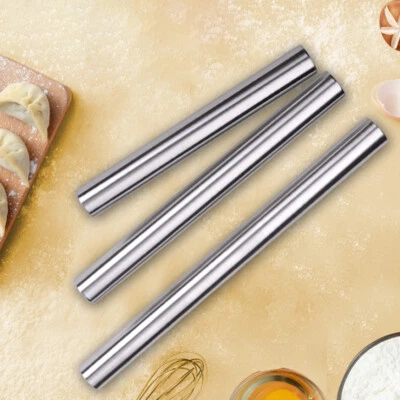 Stainless Steel Rolling Pin Kitchen Baking Non Stick Pastry Dough Kitchen Tools - Image 1 of 4