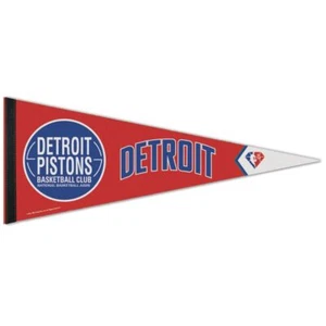 DETROIT PISTONS CITY NBA 75TH ANNIVERSARY ROLL UP FELT PENNANT 12"x30" WINCRAFT - Picture 1 of 1