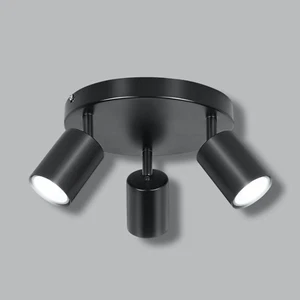 Modern Black Ceiling Light Spotlight 3 Way GU10 LED spotlight industrial lights - Picture 1 of 10