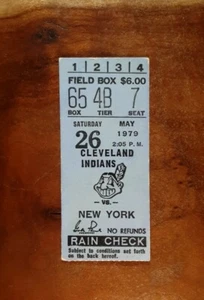 Thurman Munson ☆Notches Career HIT #1,500☆ Ticket Stub 1979 NY Yankees @Indians - Picture 1 of 13