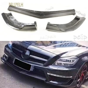 Carbon Fiber Front Bumper Spoiler Lip for Mercedes Benz W218 CLS63 AMG 2011-2014 - Picture 1 of 9