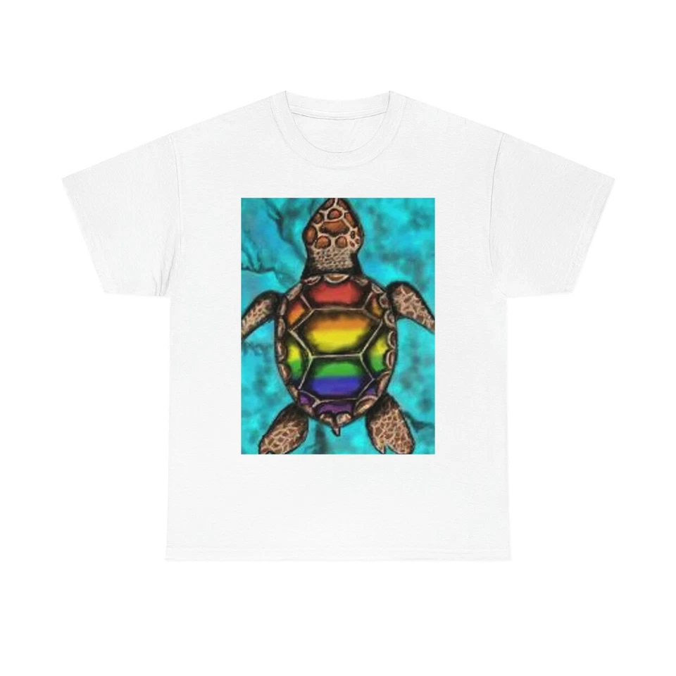 Pride Turtle Unisex Heavy Cotton Tee - Image 1 of 1