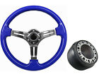 Blue Chrome TS Steering Wheel + Boss Kit for MAZDA 008
