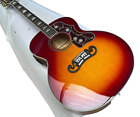 New J200 Luxurious SJ200 Acoustic Electric Guitar In Cherry Sunburst 240115