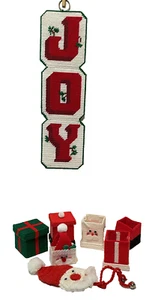 Vintage Handarbeit 10 Nadelspitze Weihnachtsdeko Boxen Schild Freude - Bild 1 von 9