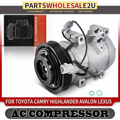 Compresor de aire acondicionado con 6 ranuras para Toyota Camry Solara Avalon Lexus RX300 ES330 DOHC Foto 1 de 4
