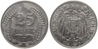 Deutschland - 25 Pfennig 1909-1912 Deutsches Reich - verschiedene Jahrgänge