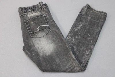 Parish Nation Jeans Mens 36 Black Gray Distressed Straight Leg Denim Pants 2000s - Image 1 of 4