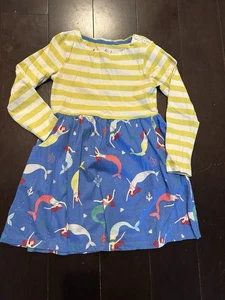 NWOT MINI Biden Long Sleeve Mermaid Dress Stripes 5-6 Y - Picture 1 of 3